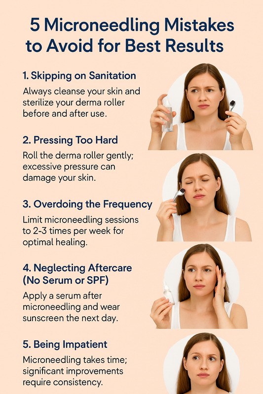 5 microneedling mistakes to avoid using derma rollers at home | Vitalysse.com skincare and hair growth tips